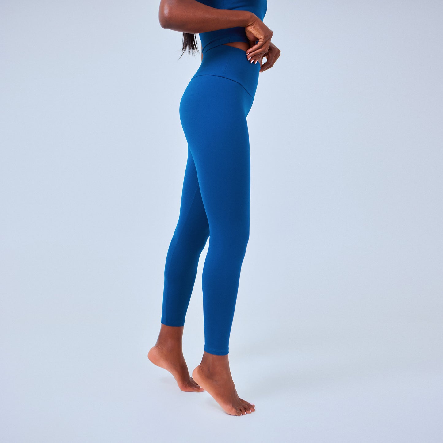 Legging liso con cintura alta para mujer, gym, yoga, pilates.